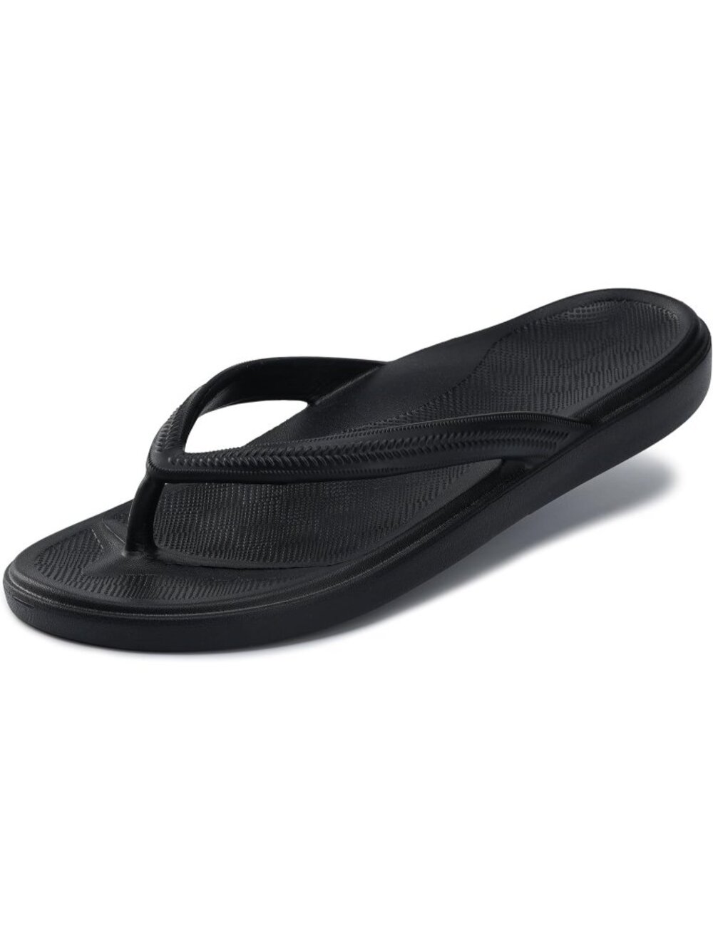 Women's Black Arch Support Flip Flops Orthopedic Plantar Fasciitis Thong Sandals
